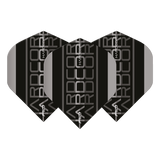 RedDragon HARDCORE RADICAL GREY AND BLACK TRIPLE Flights