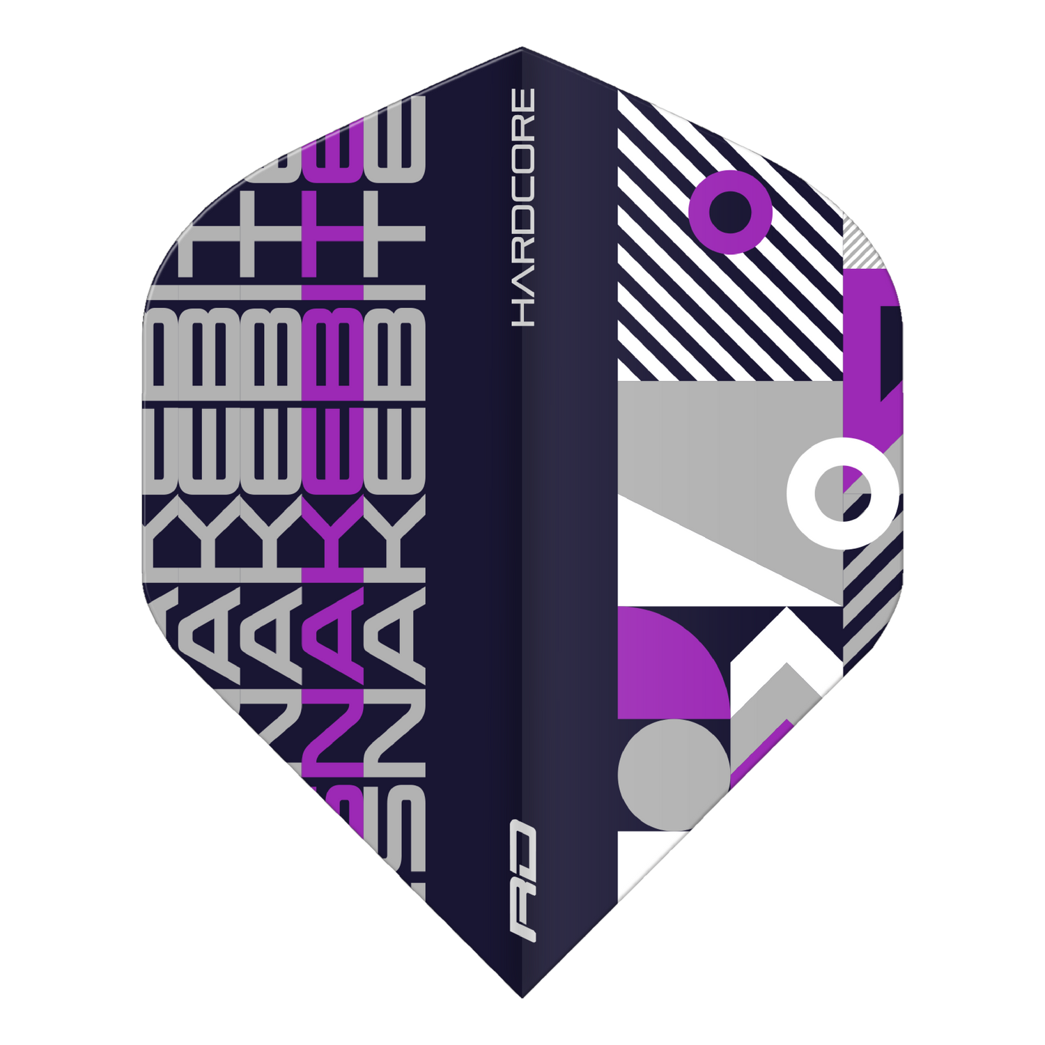 RedDragon HARDCORE SNAKEBITE BLACK AND PURPLE Flights