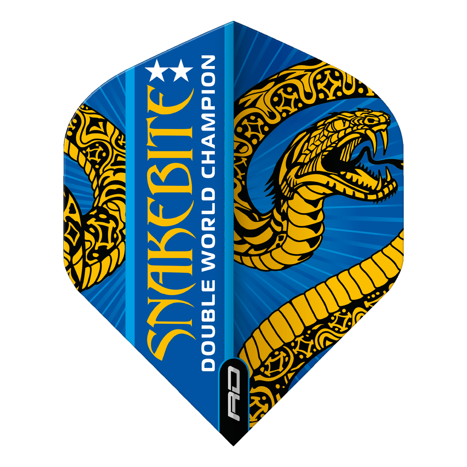 Peter Wright Snakebite Double World Champion Hardcore Standard Flights Blue & Gold