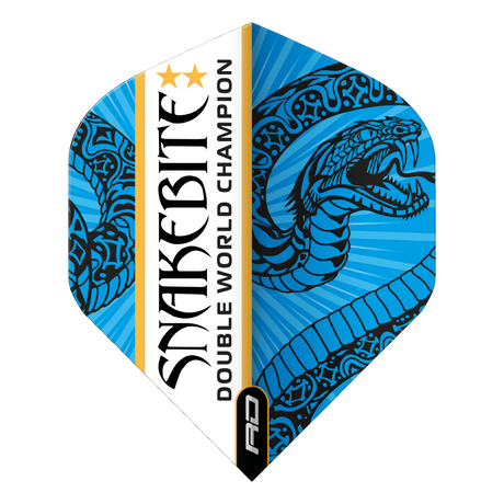 Peter Wright Snakebite Double World Champion Hardcore Flights Standard Blue & White