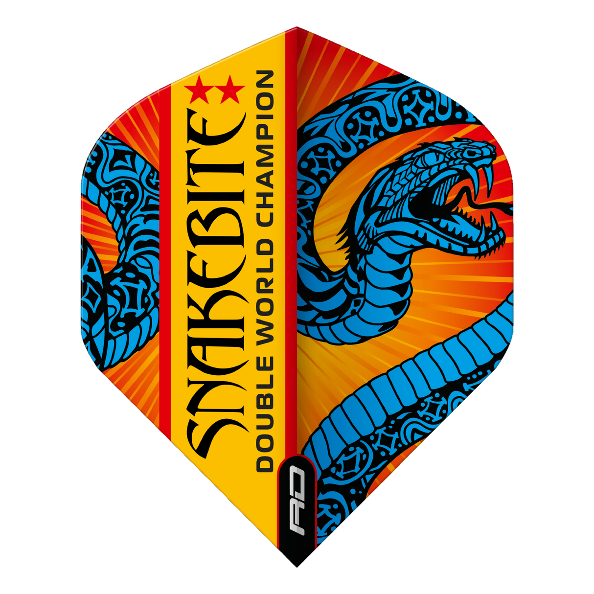 Peter Wright Snakebite Double World Champion Hardcore Flights Standard Blue & Orange