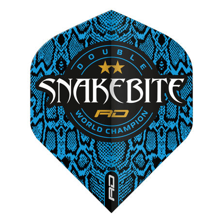 Peter Wright Snakebite Double World Champion Hardcore Flights Standard Blue Skin