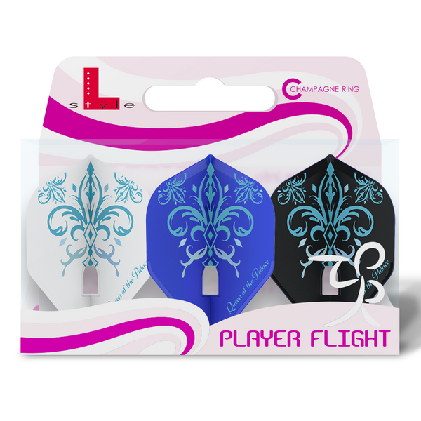 L-Style - Fallon Sherrock Champagne Signature Flights - Queen of the Palace - black-blue-white - Flight