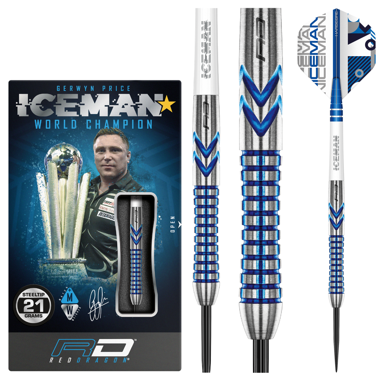 RedDragon Gerwyn Price Iceman Contour Steeldarts