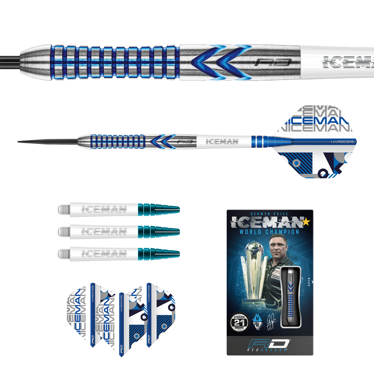 RedDragon Gerwyn Price Iceman Contour Steeldarts