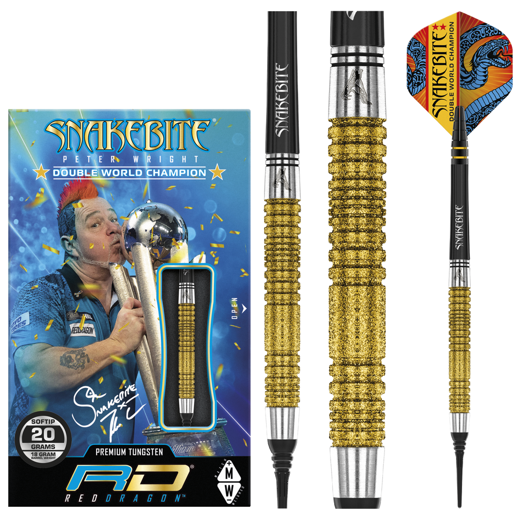 Peter Wright Snakebite Double World Champion SE Gold Plus Softdarts