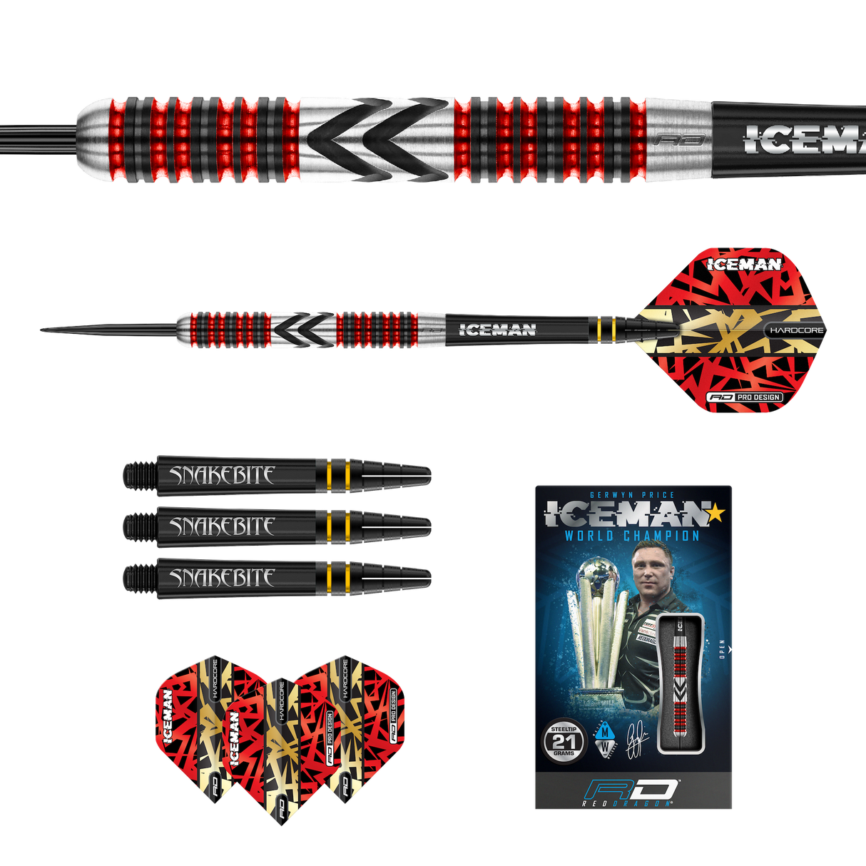 Red Dragon Gerwyn Price Firebird Steeltip