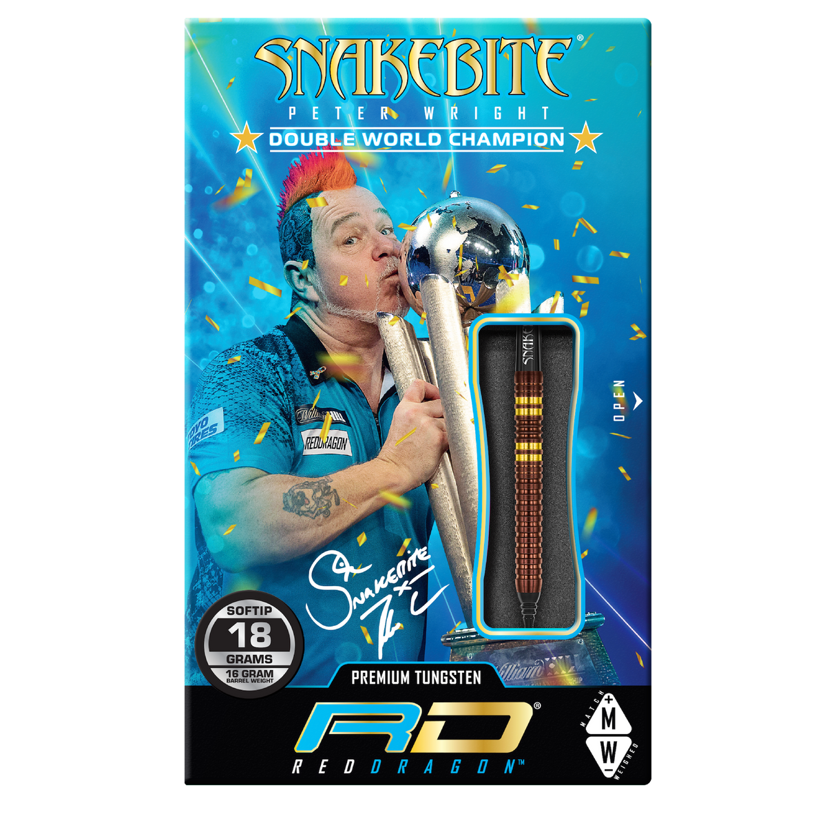 Red Dragon Peter Wright Copper Fusion Darts Softtip 20g