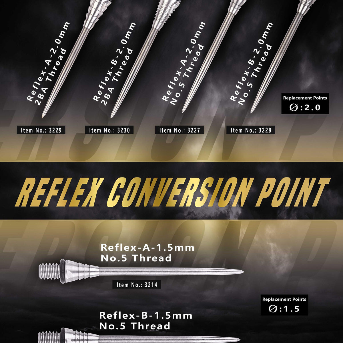 Conversion Reflex Points No5 Gewinde – Cubedarts