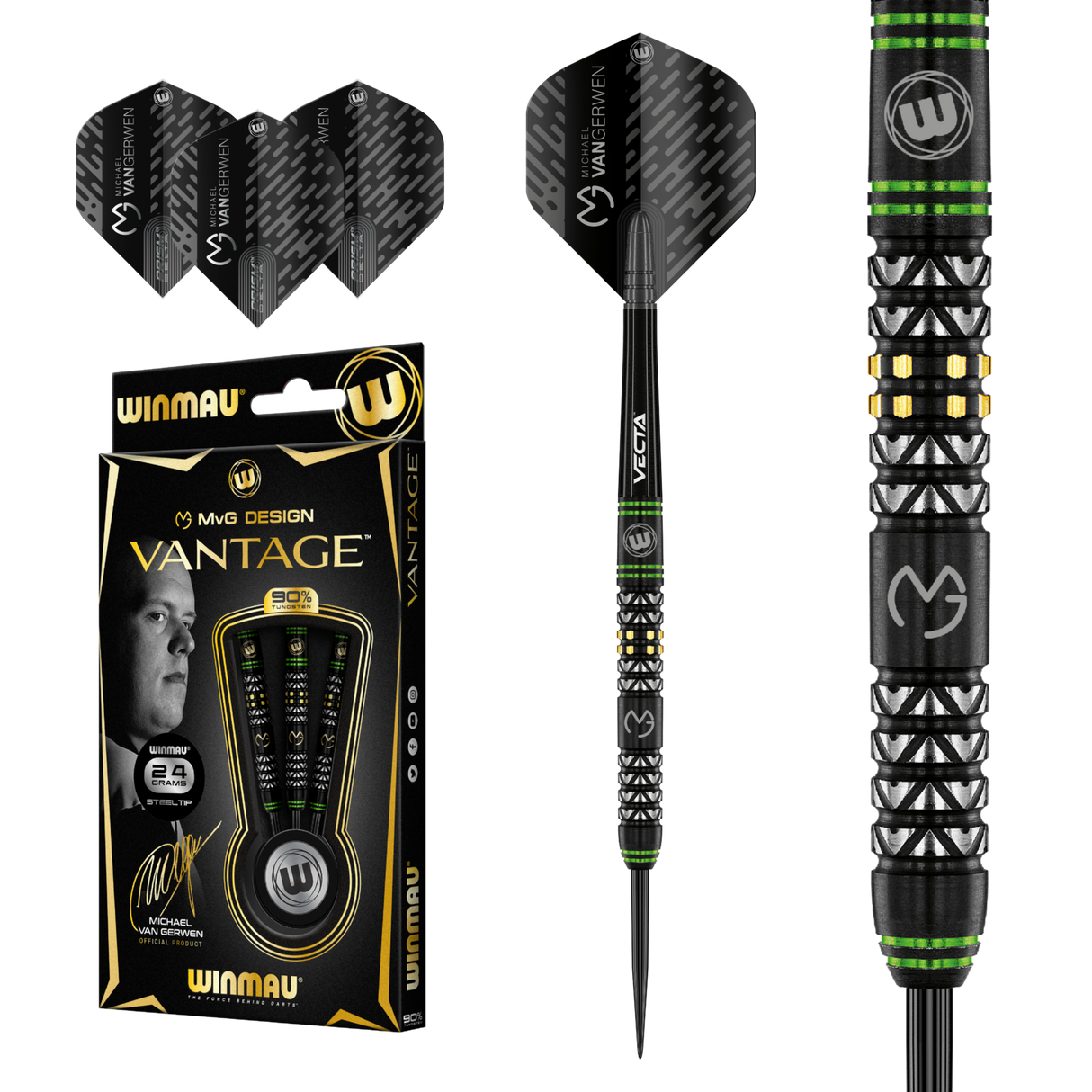 MICHAEL VAN GERWEN VANTAGE 90% - STEELDARTS