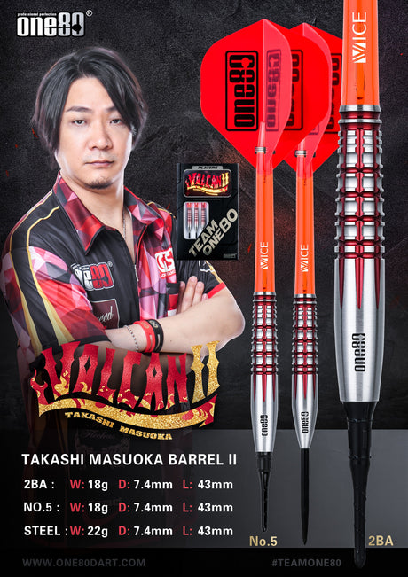 One80 Takashi Masuoka Steeldart V2 22g