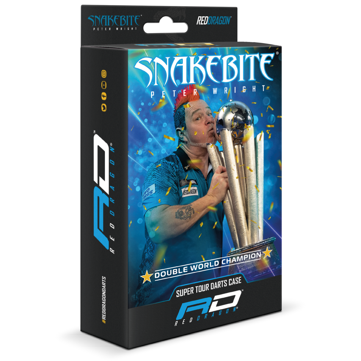 Peter Wright Snakebite Double World Champion Super Tour Darts Case