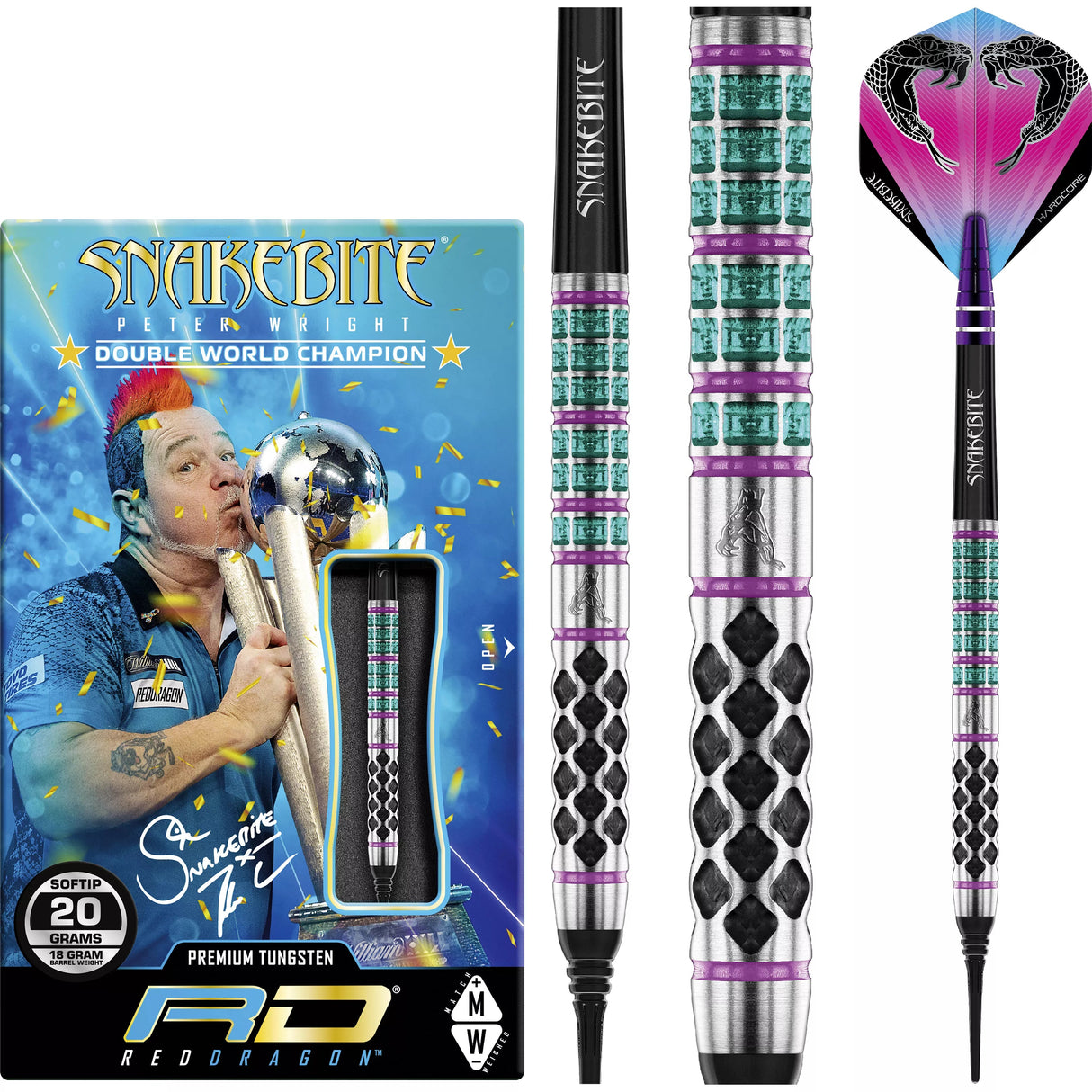 Red Dragon Peter Wright Supa Venom Softdarts - 20g