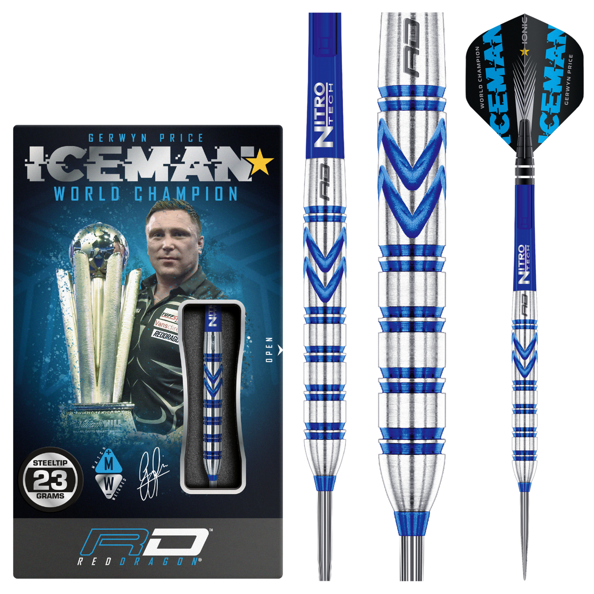 Red Dragon - Gerwyn Price- iceman- Steeldart Blue